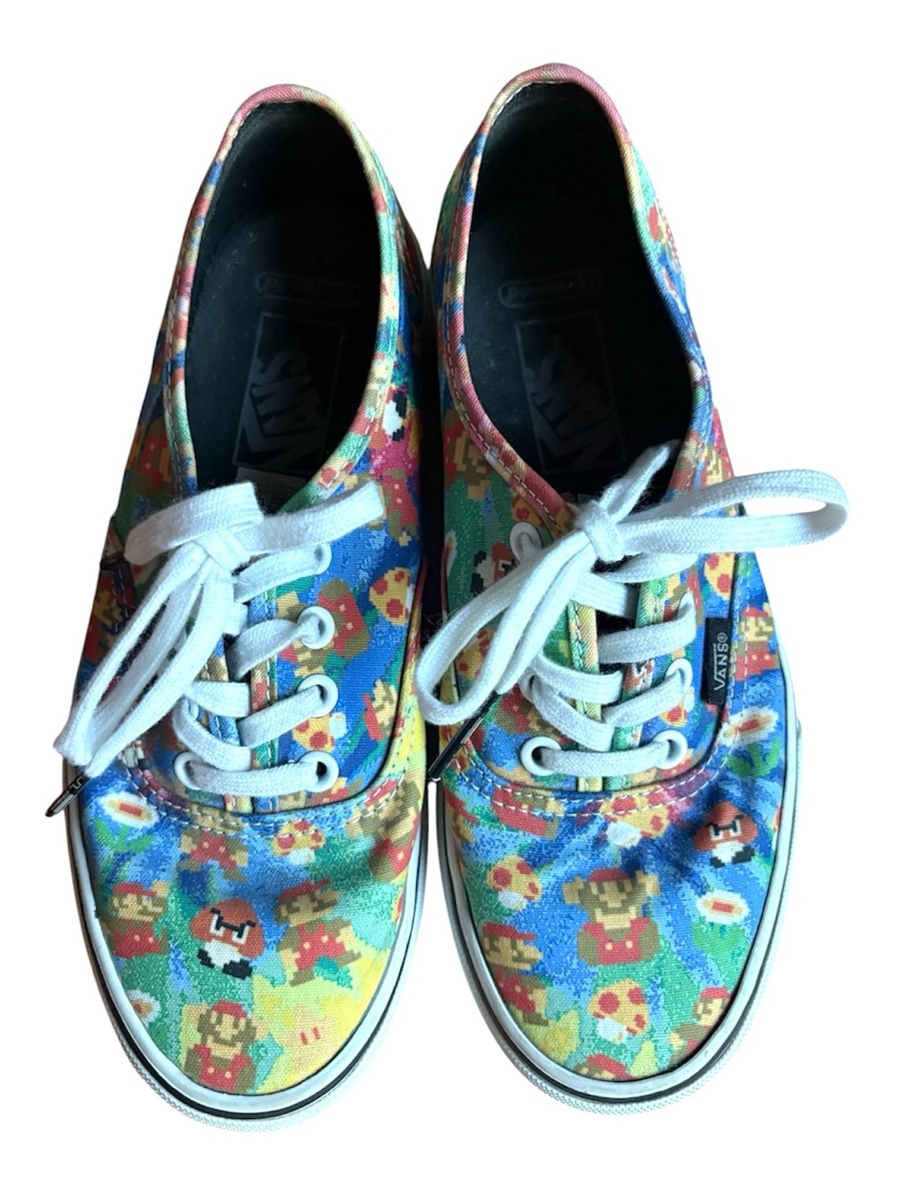 Vans x Nintendo Super Mario Bros Game Over Sneakers Women’s 7.5 Mens 6